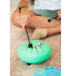 Tambor d'acer 8 llengüetes per a nens Tambú Teal Peal