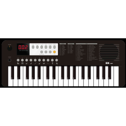 EKT37 keyboard black color - LlunaSiFaSol