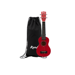 Ukelele soprano color vermell amb cordes de colors Mercury School Kunde