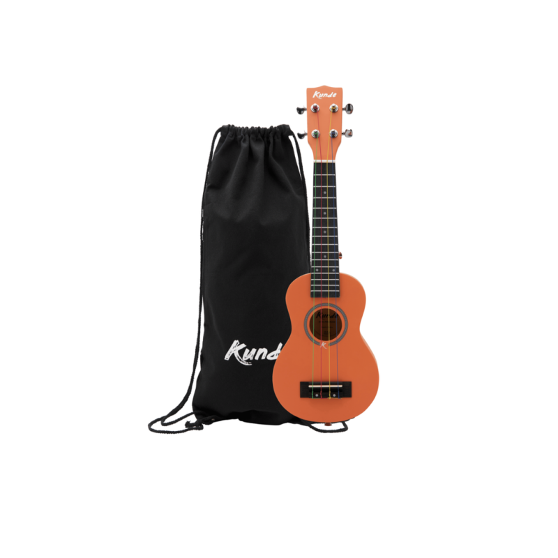 Ukelele soprano color taronja amb cordes de colors Mercury School Kunde